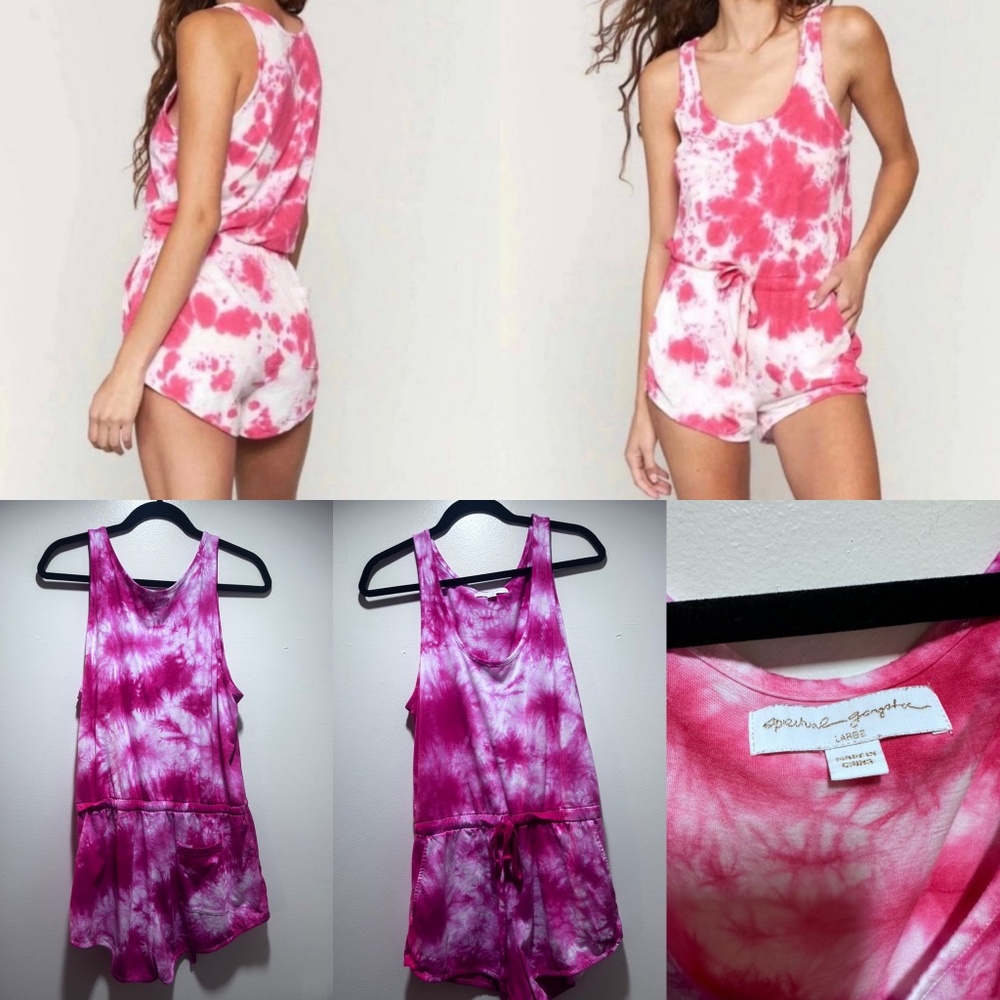 Spiritual gangster tie dye romper